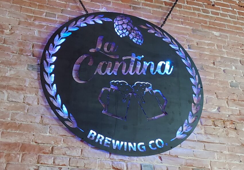 La Cantina Brewery sign